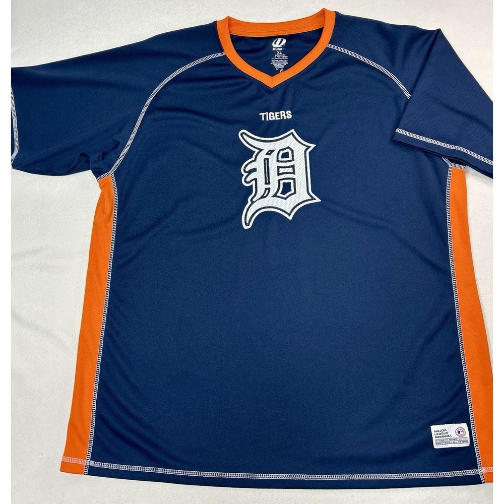 Detroit Tigers MLB Size XL Jersey DYNASTY SERIES 1995 Navy Blue & Orange